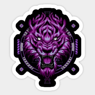 tiger head mask Sticker